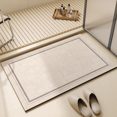 Duitse lichte luxe badkamerdeur sterk absorberende mat toilet diatomeeënaarde vloermat toilet antislip voetpad sneldrogend tapijt 40x60cm15.7x23.6in
