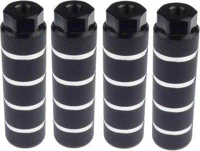 Fiets Voetsteunen - Fiets Pinnen - Mountainbiken - 3/8 Inch Assen - 100x28mm - Zwart Zilver