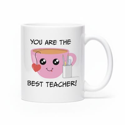 You Are the Best Teacher Mok – Schattig Kawaii Theekopje Design – Lerarenwaardering Cadeau 330 ml