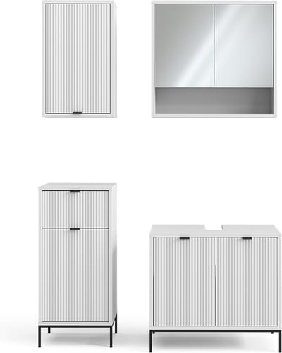 Vicco Badkamermeubelset Eliza, Wit, 4-delig