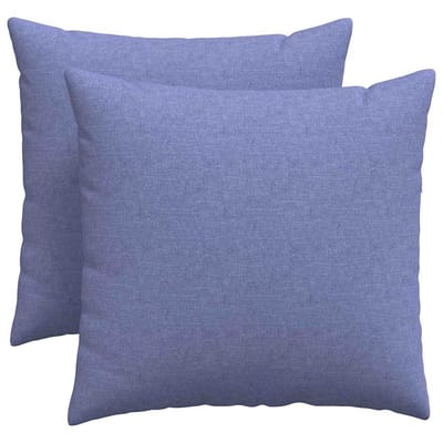 vidaXL - Zitkussens - 2 - st - Stof - Jeans - Blauw - 50 - x - 50 - cm