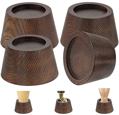 Meubelverhogers Set van 4 - Houten Liften van 5 cm Hoogte voor Bed en Meubels