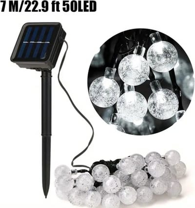 Livano Tuinverlichting - Tuinlampen - Buitenverlichting - Tuin Verlichting - Led Lamp - Licht - Op Zonneenergie - Solar - Wit - 7 Meter