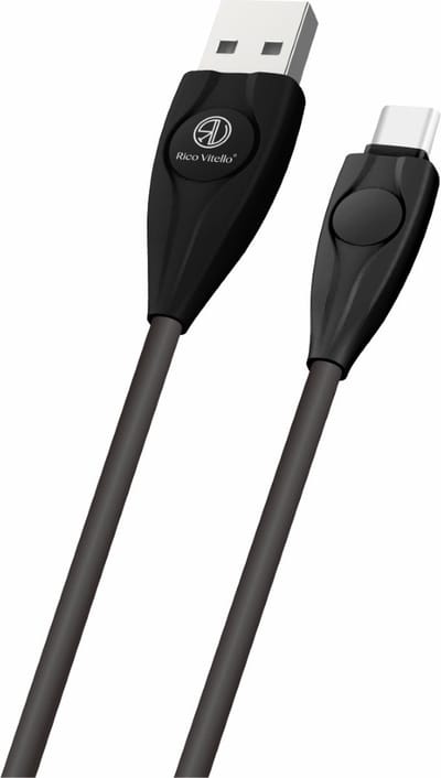 Rico Vitello Micro snel oplaadkabel- datakabel naar USB, extra sterk 1 meter/ hoge kwaliteit/geschikt voor Samsung S7 edge- S7-S6 edge +-S6 edge-S6- Samsung J en A serie Huawei/HTC/Nokia Lumia/LG/ Xiaomi Mi met micro oplaadpoort Wit