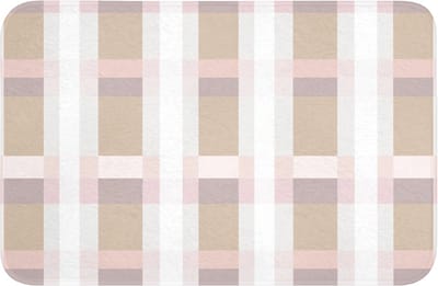 WC mat 60x40 cm - Antislip - Ruitpatroon - Aardetinten - Minimalistisch - Toiletmat - Vloermat - Douchemat - Toilet tapijt - Toiletmatten