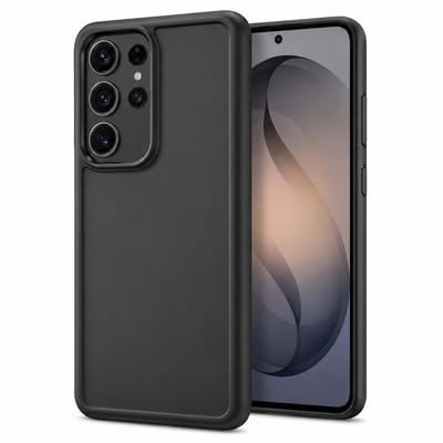 Geschikt voor Samsung Galaxy S26 Ultra Hoesje - Siliconen Matte Back Cover - Zwart