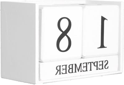 Bureaukalender blokken hout - Dagelijkse kalender - Ideaal cadeau - Brede toepassing - Elegant praktisch - kantoor thuis .
