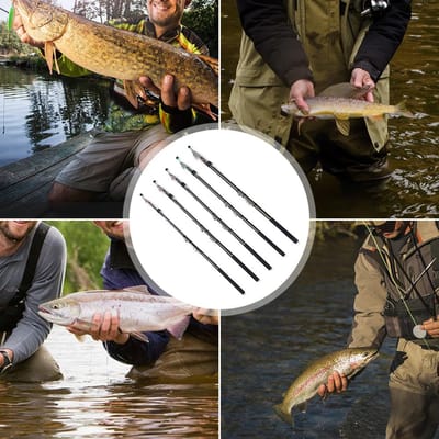 2.7m 3.6m 4.5m 5.4m 6.3m Canne à pêche télescopique Canne à pêche en fibre de carbone white