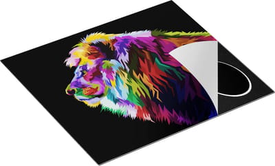 Chefcare Inductie Beschermer Gekleurde Leeuw - Abstract - Kleur - 60x50 cm - Afdekplaat Inductie - Kookplaat Beschermer - Inductie Mat