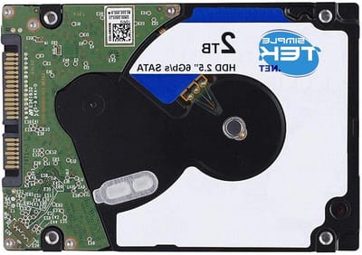 Interne Harde Schijf - Opslagstation HDD - Extra Gegevensopslag - Dun Profiel 7mm - 2TB - Zilver