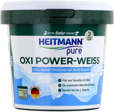 HEITMANN pure Oxi Power White 500 g – Voor Stralend Witte Was – Extra Vlekkracht