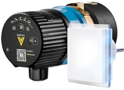 Vortex Pomp BWO 155 R MA met ONdemand-module, een funkschakelaar voor Schuko-stopcontact, isolatieschaal, ECM-kogelmotor met toerentalinstelling, 433-121-020