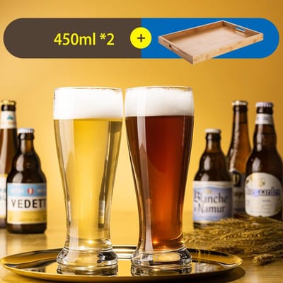 Bierglazen met grote inhoud feest drinken EuroCup voetbalwedstrijd kijken Beker verdikt glazen lichaam transparante wijnglazen 450-600ml