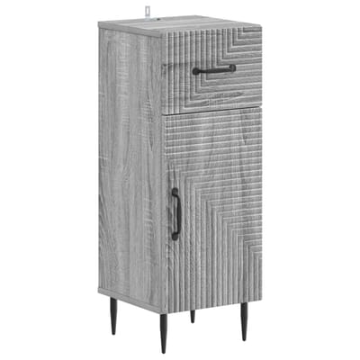 vidaXL - Badkamer - Opbergkast - HAARLEM - Grijs - Sonoma - 30 - x - 31 - x - 80 - cm