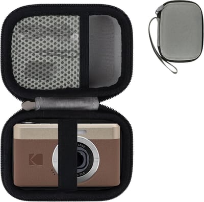 Harde Hoes voor Kodak Pixpro C1 - Bescherming voor Ultraportabele Digitale Camera in Aardbruin en Zwart