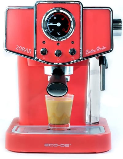 Espressomachine - Koffiezetapparaat - Thuis barista - 20 bar druk - 1.5 liter tank - Rood
