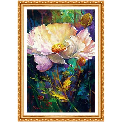 Handwerken DIY Diamond Schilderen Cross Stitch Crystal Diamond Borduren Schoonheid Bloemen Volledige Diamond 20X30CM beige