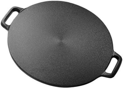 Koekenpan - Keukenpan - Pannenkoeken Bakken - Gietijzeren Materiaal - 30cm Diameter - Zwart