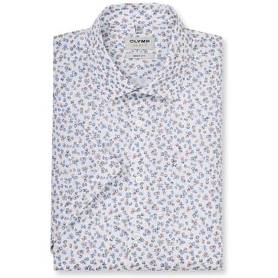 slim fit vrijetijdsoverhemd met florale all-over print