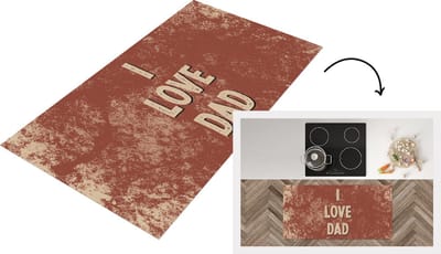 Keukenloper - Loper keuken - Cadeautje - Vaderdag - Papa - Spreuken - I love dad - Quote - 120x60 cm - Keukenloper vinyl
