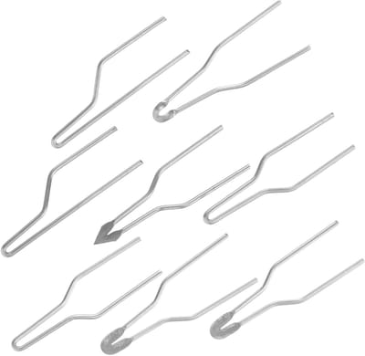 Houtbrand Tips - Pyrografie Accessoires - Gedetailleerd Tekenen - Hoge Temperatuur Bestendig - 8 Stuks - Zilver