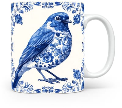 Mok Roodborstje Beker voor koffie of tas voor thee, cadeau voor dierenliefhebbers, moeder, vader, collega, vriend, vriendin, kantoor, opa, oma, hond, kerst, sinterklaas, verjaardag