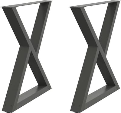 vidaXL Eettafelpoten 2 st 70x(72-73,3) cm staal antraciet