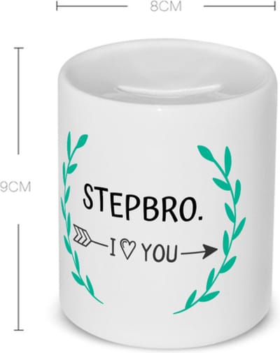 Akyol - stepbro i love you Spaarpot - Broer - de liefste stiefbroer - verjaardag - cadeautje voor broer - broer artikelen - kado - geschenk - 350 ML inhoud