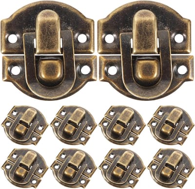 Oneay 10-delige set van vintage kluisjes, antieke sieradensloten, vintage hangslotsluitingen en accessoires voor lades en commodes.