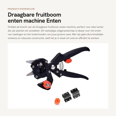 Dailygoods- Entenmachine Draagbaar - Snoeischaar - Snijgereedschap - Hoog Koolstofstaal - Entgereedschap met V/U/Ω Blad - Voor Fruitbomen