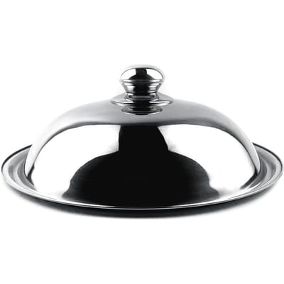 Roestvrijstalen Pannen Deksel Rond Hoog Gedeeltelijk Transparant Visueel Glas Soeppan Deksel voor Thuis 38cm / 14.96in