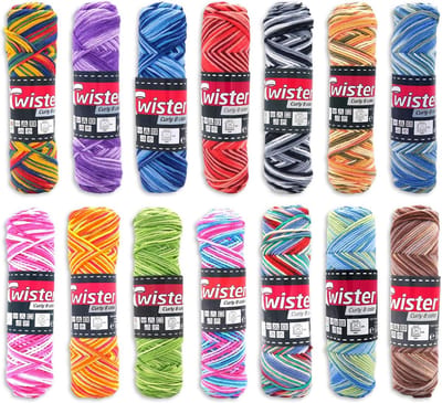 Twister Curly 50 g 8-voudig katoenen garen - zacht en textuurgewijs voor breien en haken