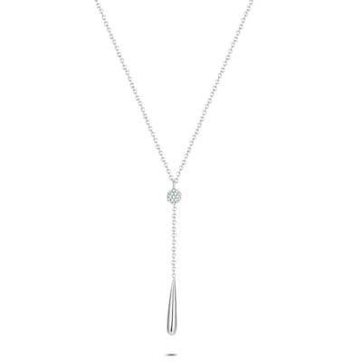 Twice As Nice Halsketting in zilver met hanger Zilverkleurig 42cm