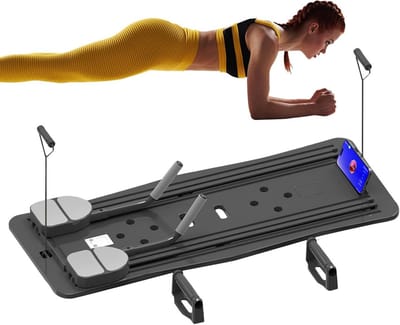 Pilates Plank - Fitness Board - Thuis Training - Ruimtebesparend Ontwerp - 106 x 41 x 7 cm - Zwart