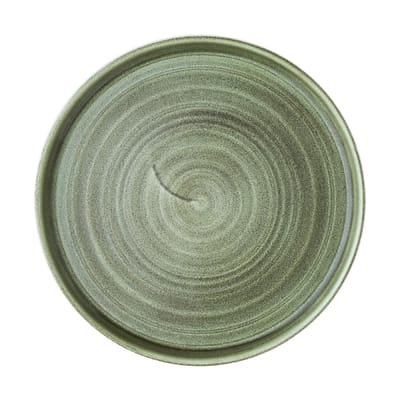 Churchill Stonecast Patina Burnished Green Bord Met Opstaande Rand 22cm (6 stuks)