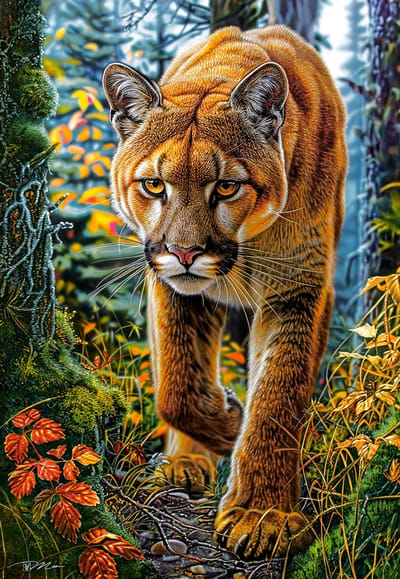 Castorland puzzel Mountain Lion bos - 1500 stukjes legpuzzel.