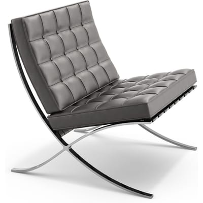 Knoll International Mies van der Rohe Barcelona Fauteuil - Volo Flint - grijs - Relax