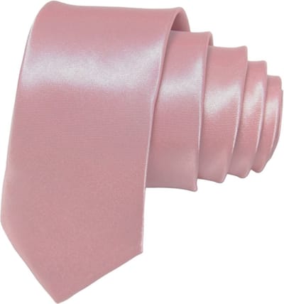 Fako Fashion - Skinny Stropdas - Smal - 5cm - Smalle Das - Effen - 145cm - Oud Roze