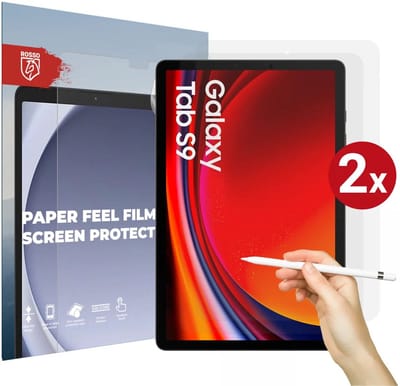 Rosso Paper Feel Screen Protector Geschikt voor Samsung Galaxy Tab Tab S11 / S10 Lite / S10 FE / S9 FE / S9 | Papier Gevoel Folie | Ultra Clear Beschermfolie | Case Friendly | Duo Pack