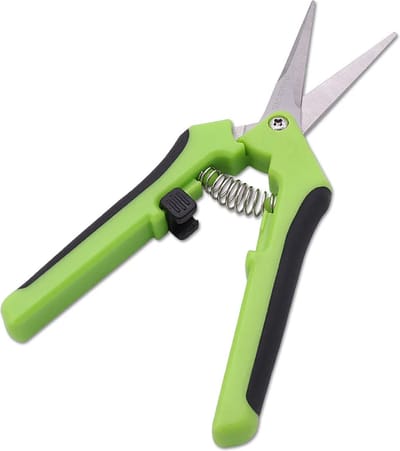 DW4Trading RVS Snoeischaar Fruitschaar 16 cm Recht - Groen - Bloemen