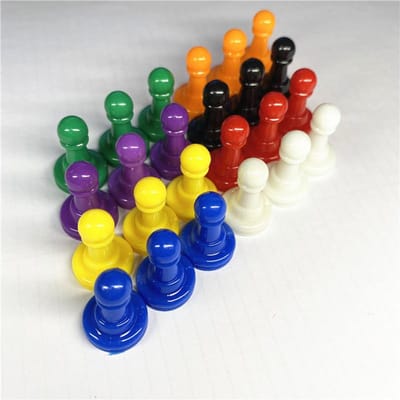 32 Stuks Plastic Pion Schaakstukken Voor Bordspellen Supplement Pakket Onderdeel Tafelblad Markeringen Knutselen 8 Kleuren