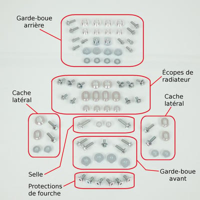 Kit vis de plastique de carénage UFO pour moto Yamaha 250 YZ F 2019 à 2023 Neuf