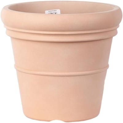 Bloempot Terracotta - Plantenbak Pot - Planten Binnen Buiten - Ademend Corrosiebestendig - 22.8 x 15 cm - Wit Aardewerk