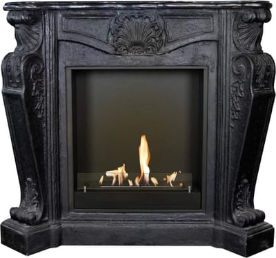 Xaralyn Bio-ethanol haard - Louis BIU-B - zwart natuursteen - 3 KW verwarming - haardombouw inclusief inbouwhaard - schouw