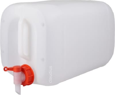 Jerrycan 25 Liter | met kraan | geschikt voor water | UN gekeurd | benzine | handig stapelbaar | food grade | inclusief dop | totaal te legen