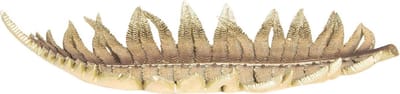 Clayre & Eef Serveerschaal Veer 47x21x5 cm Goudkleurig Kunststof Veer Kaarsenplateau