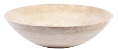Saniclass Travertine - Waskom 42x42x12cm - rond - gemeleerd natuursteen