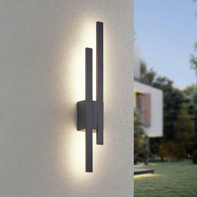 TRIO TAWA - Wandlamp - Antraciet - incl. 2x SMD 9 W - - Buitenverlichting - IP54