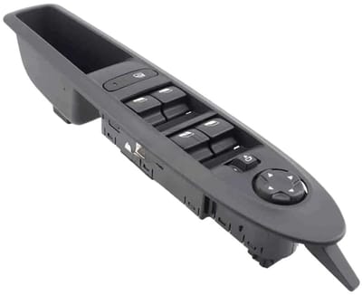 Raamhef Bedieningsknop - Raamschakelaar - Auto Interieur - Met Vouwen - 1 cm - Zwart