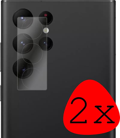 Camera Lens Protector - 2 Stuks Geschikt voor Samsung Galaxy S22 Ultra - Camera Screenprotector Beschermglas - Gehard Glas - Tempered Glass - Screen Protector